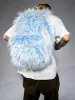 Snow Monster Contrast Ice Blue Furry Backpack sold by Thesupermade