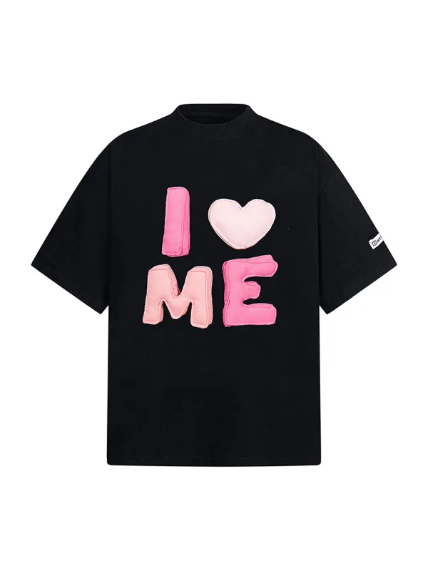 Fun "I ♥ ME" Embroidered T-Shirt sold by Thesupermade