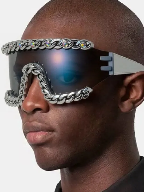 Chain-Embellished Sunglasses sold by Thesupermade