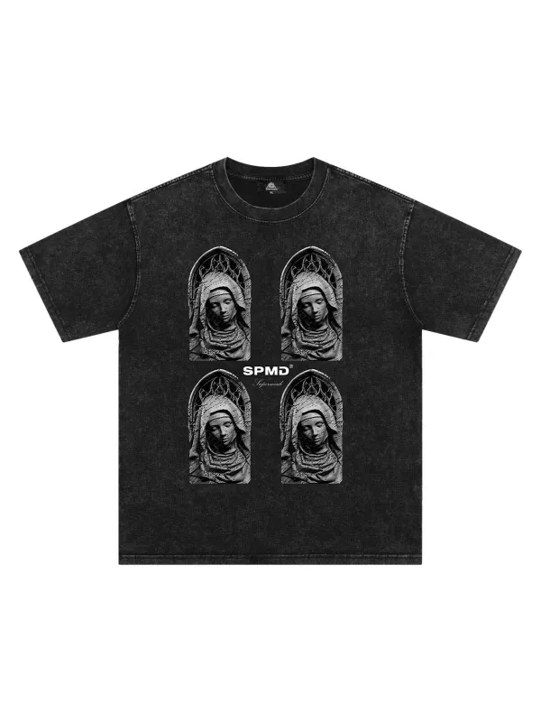 Original Virgin Mary Mottled Sculpture Print T-Shirt sold by Thesupermade
