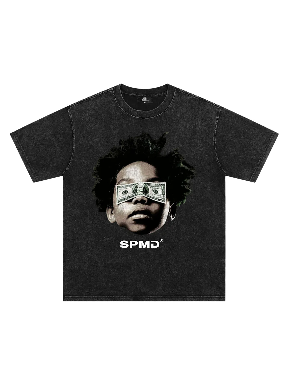 Original Distressed Washed Dollar Boy Print T-Shirt sold by Thesupermade product image thumbnail 2