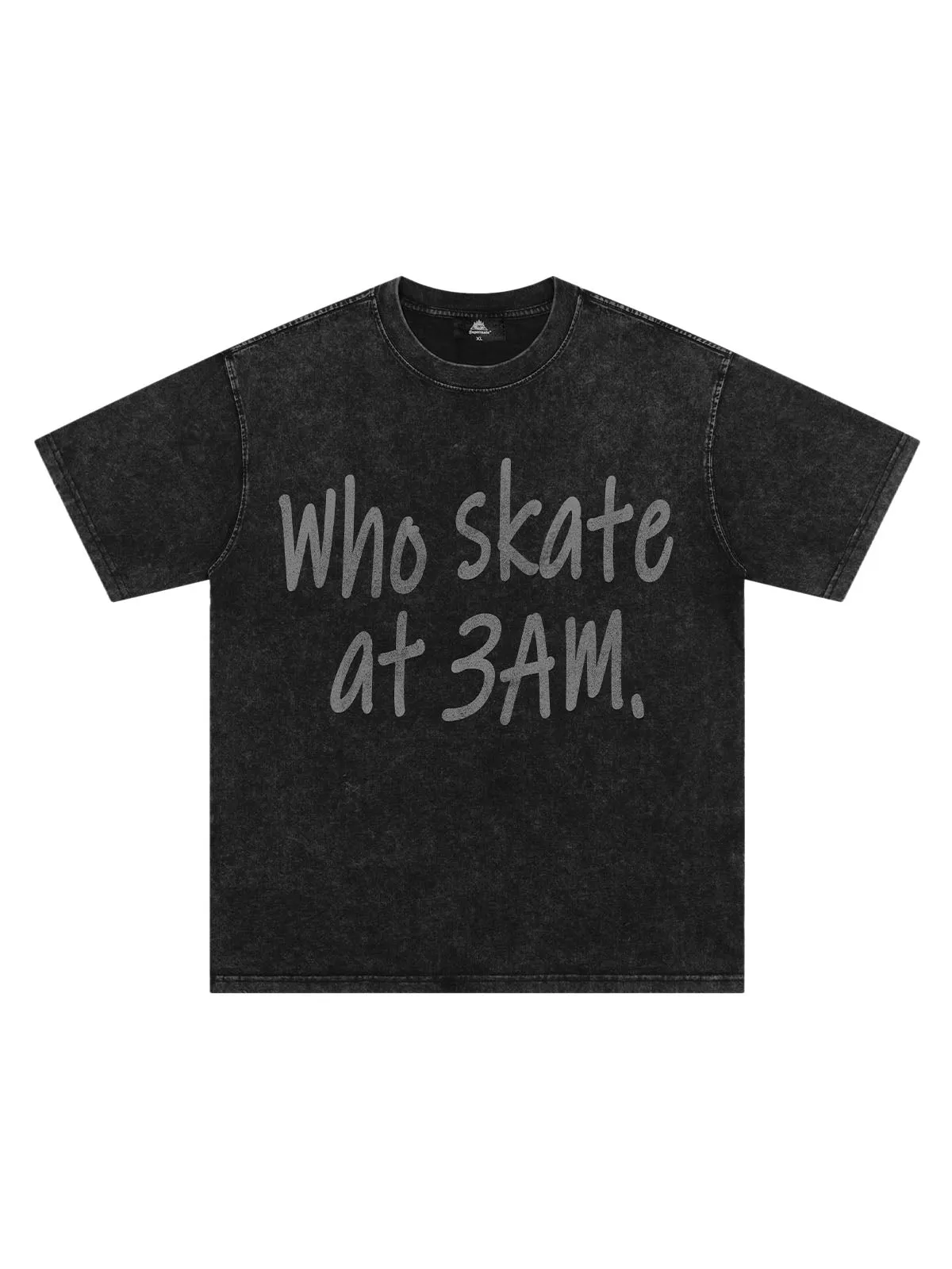 Origal "Who Skates at 3 AM" Slogan T-Shirt sold by Thesupermade