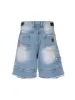 Ripped Washed Tassel Cargo Denim Shorts sold by Thesupermade