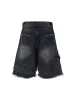 Ripped Washed Tassel Cargo Denim Shorts sold by Thesupermade