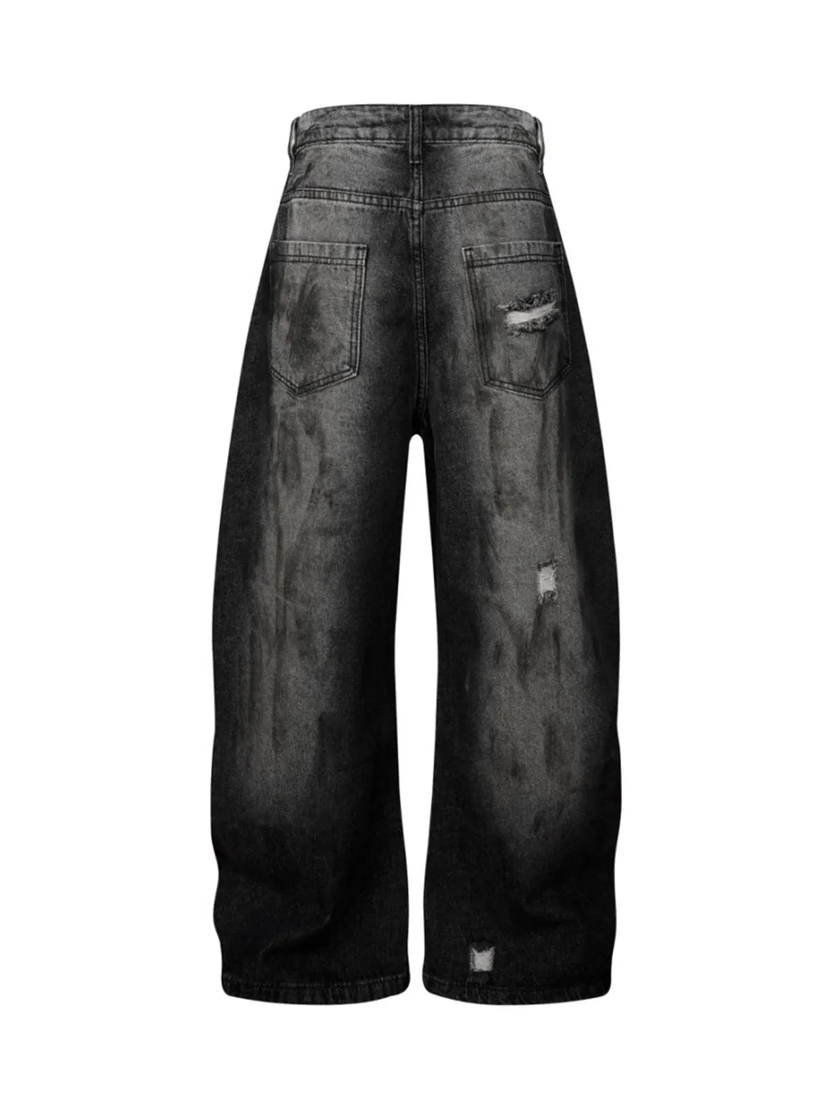 Street Stripe Dirty Dye Barrel Jeans sold by Thesupermade product image thumbnail 4