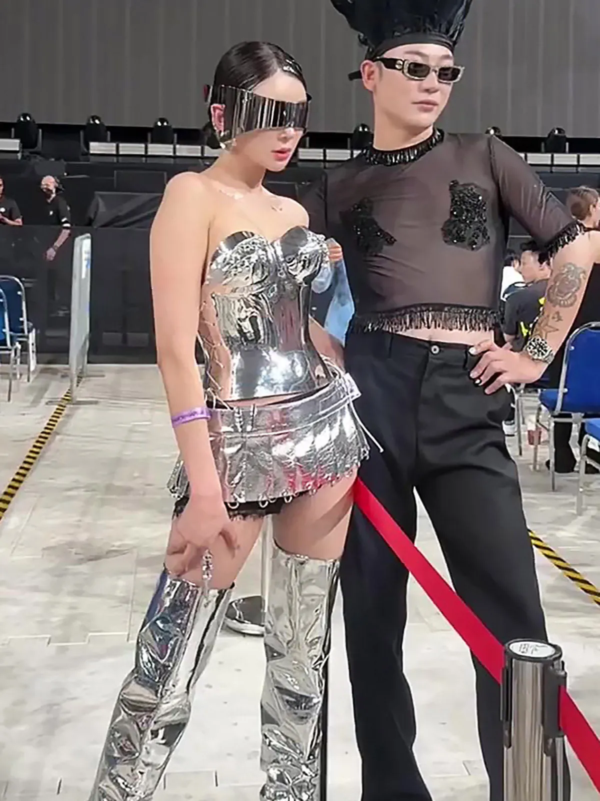 Punk Ear-Hook Integrated Sunglasses sold by Thesupermade product image thumbnail 3