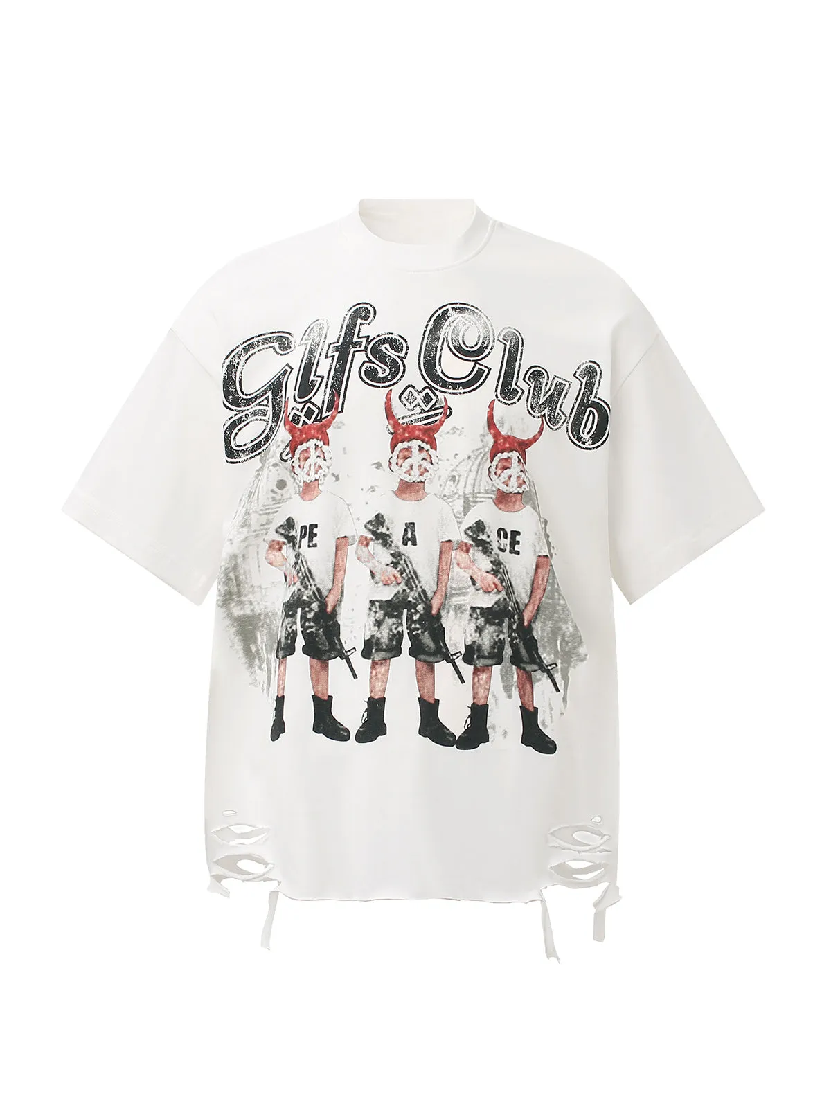 Graffiti Letters Devil Design Graphic T-Shirt sold by Thesupermade product image thumbnail 2