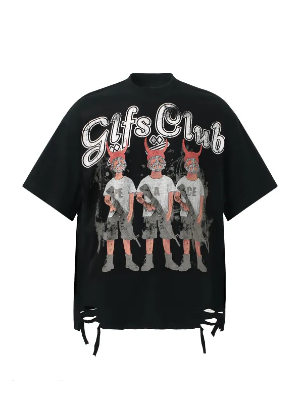 Graffiti Letters Devil Design Graphic T-Shirt sold by Thesupermade