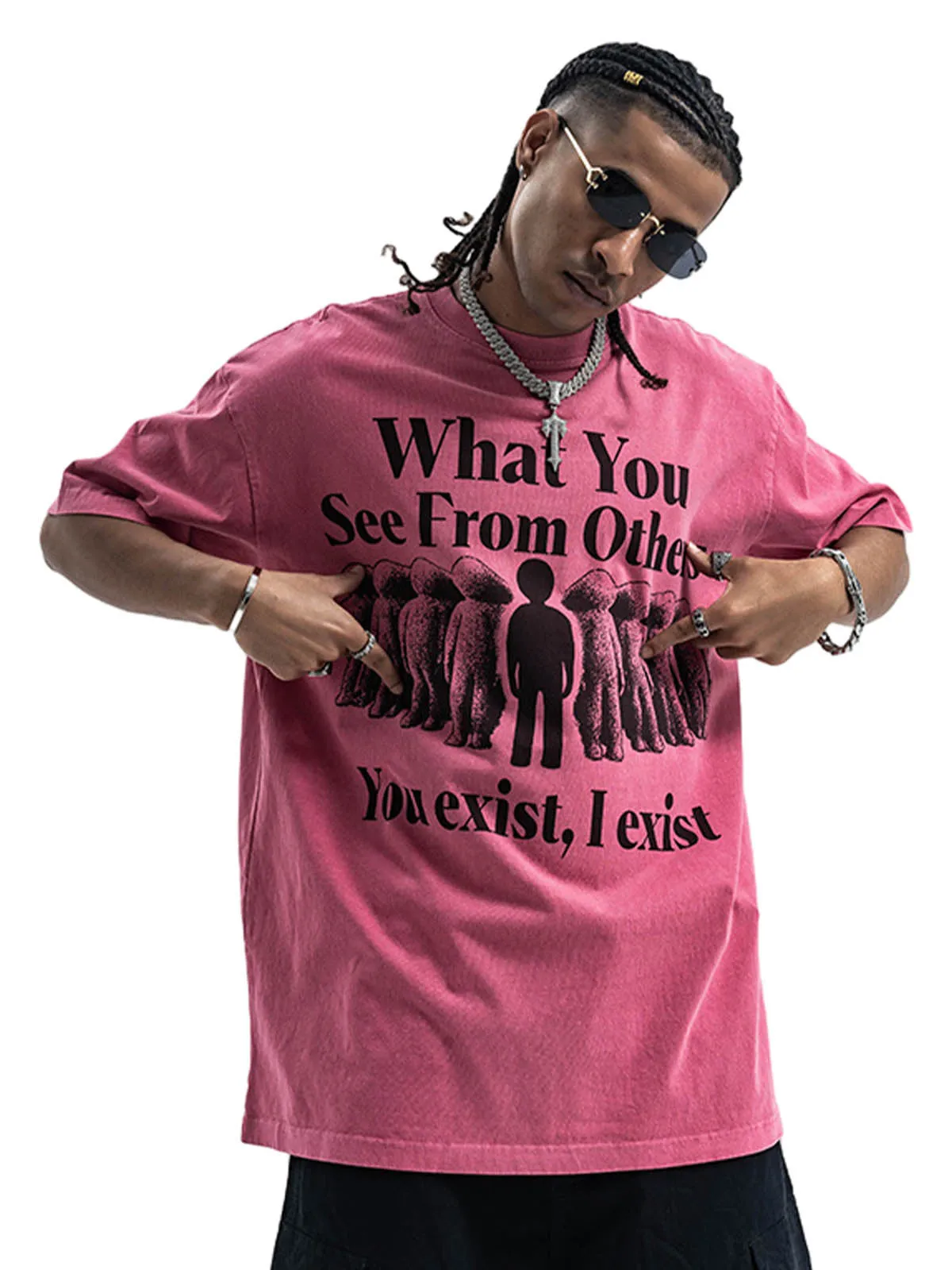 Street Retro Portrait Letter Print T-Shirt sold by Thesupermade product image thumbnail 3