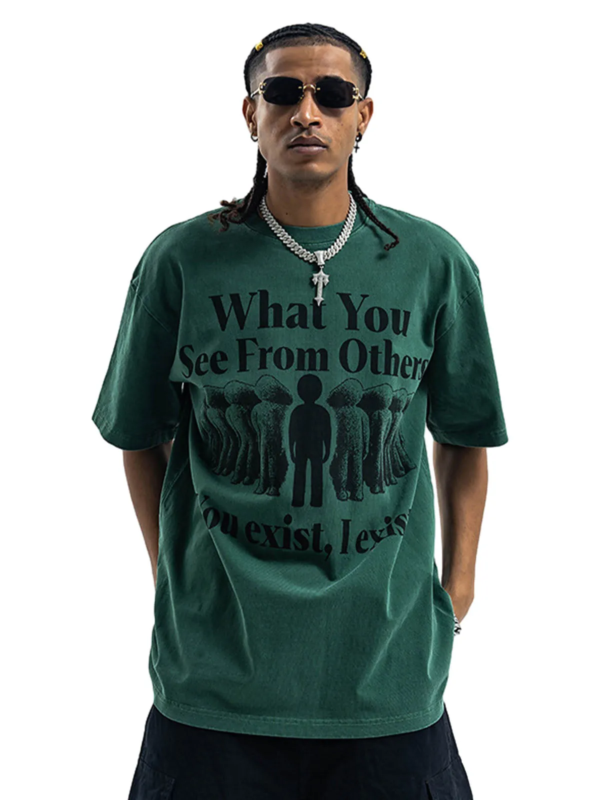 Street Retro Portrait Letter Print T-Shirt sold by Thesupermade product image thumbnail 4