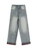 Vintage Washed Plaid Baggy Jeans sold by Thesupermade