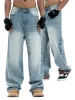 Vintage Washed Plaid Baggy Jeans sold by Thesupermade
