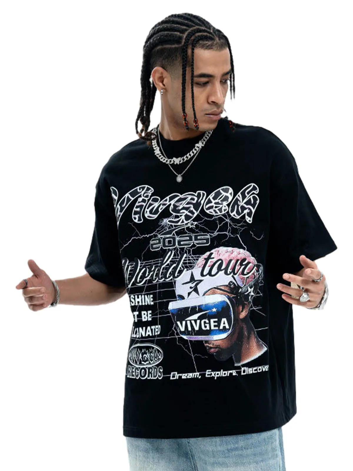 Retro Sci-Fi Graphic T-Shirt sold by Thesupermade product image thumbnail 5