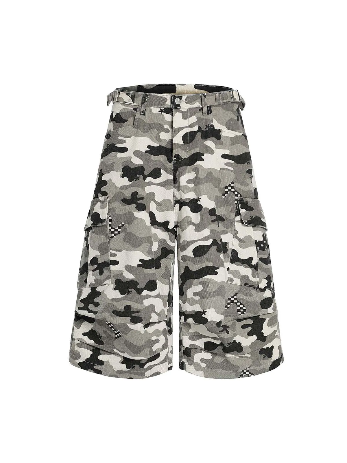 Camouflage Multi-pocket Cargo Jorts - 2429 sold by Thesupermade