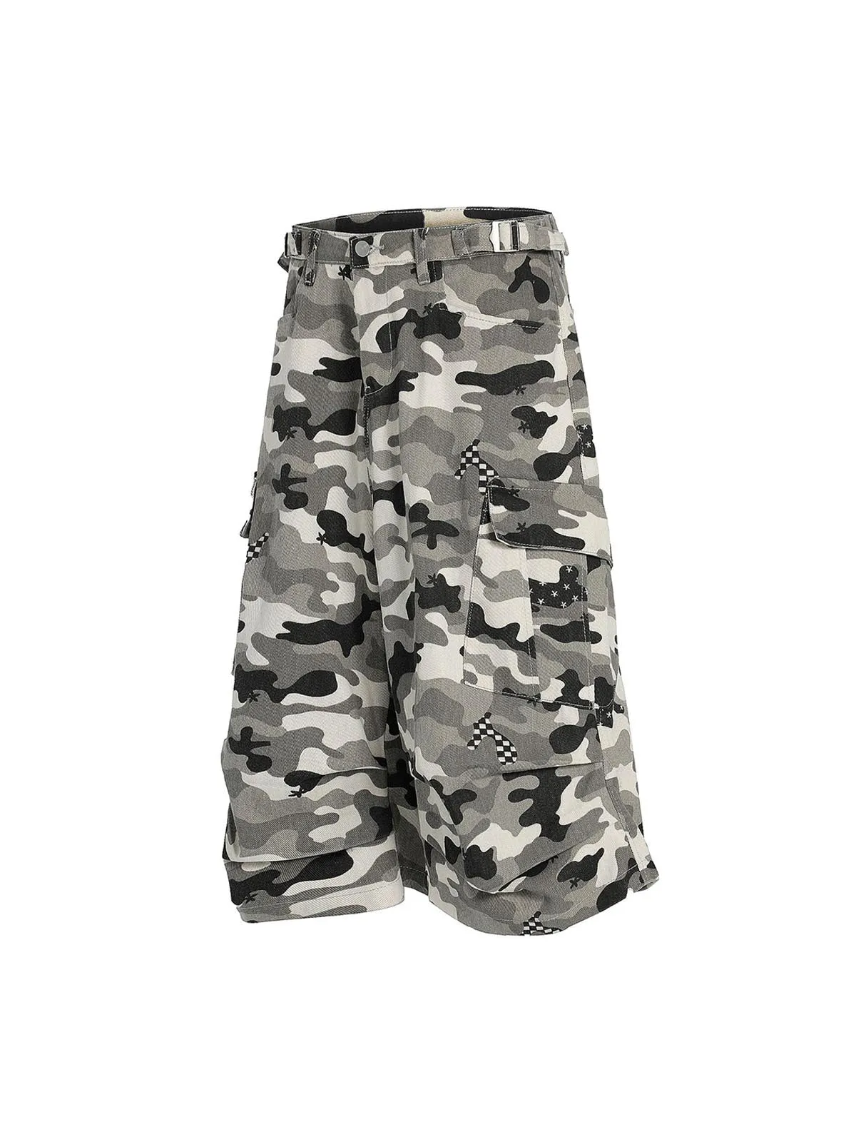Camouflage Multi-pocket Cargo Jorts - 2429 sold by Thesupermade product image thumbnail 2
