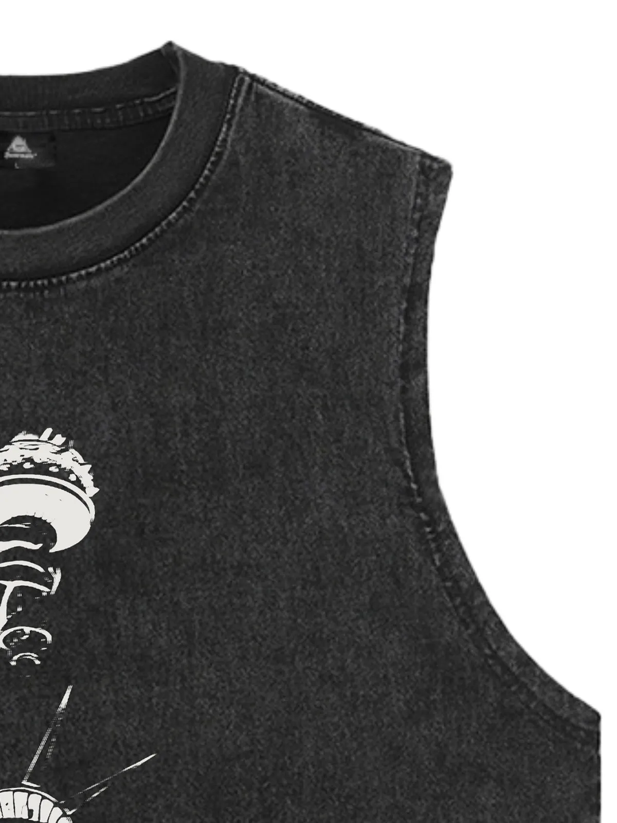 Original Fashion Men's Statue of Liberty Print Sleeveless Denim Vest sold by Thesupermade product image thumbnail 3