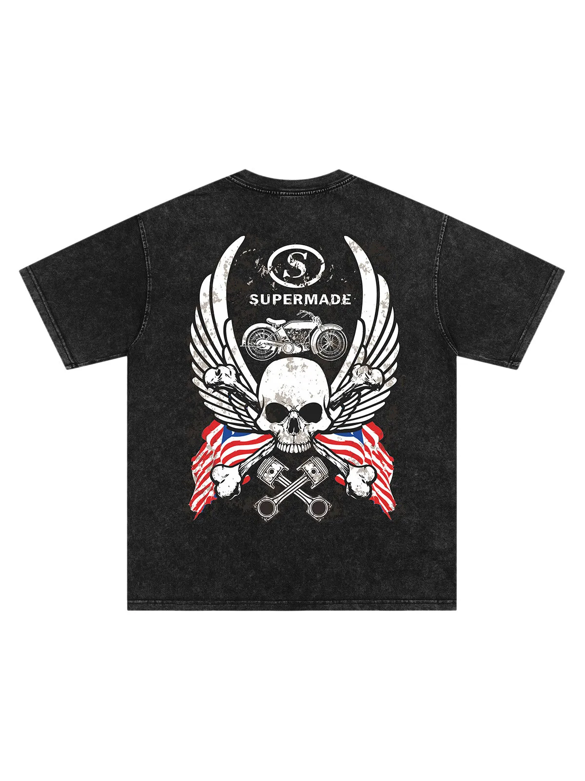 Orginal Skull Flag Independence Day T-shirt sold by Thesupermade product image thumbnail 2