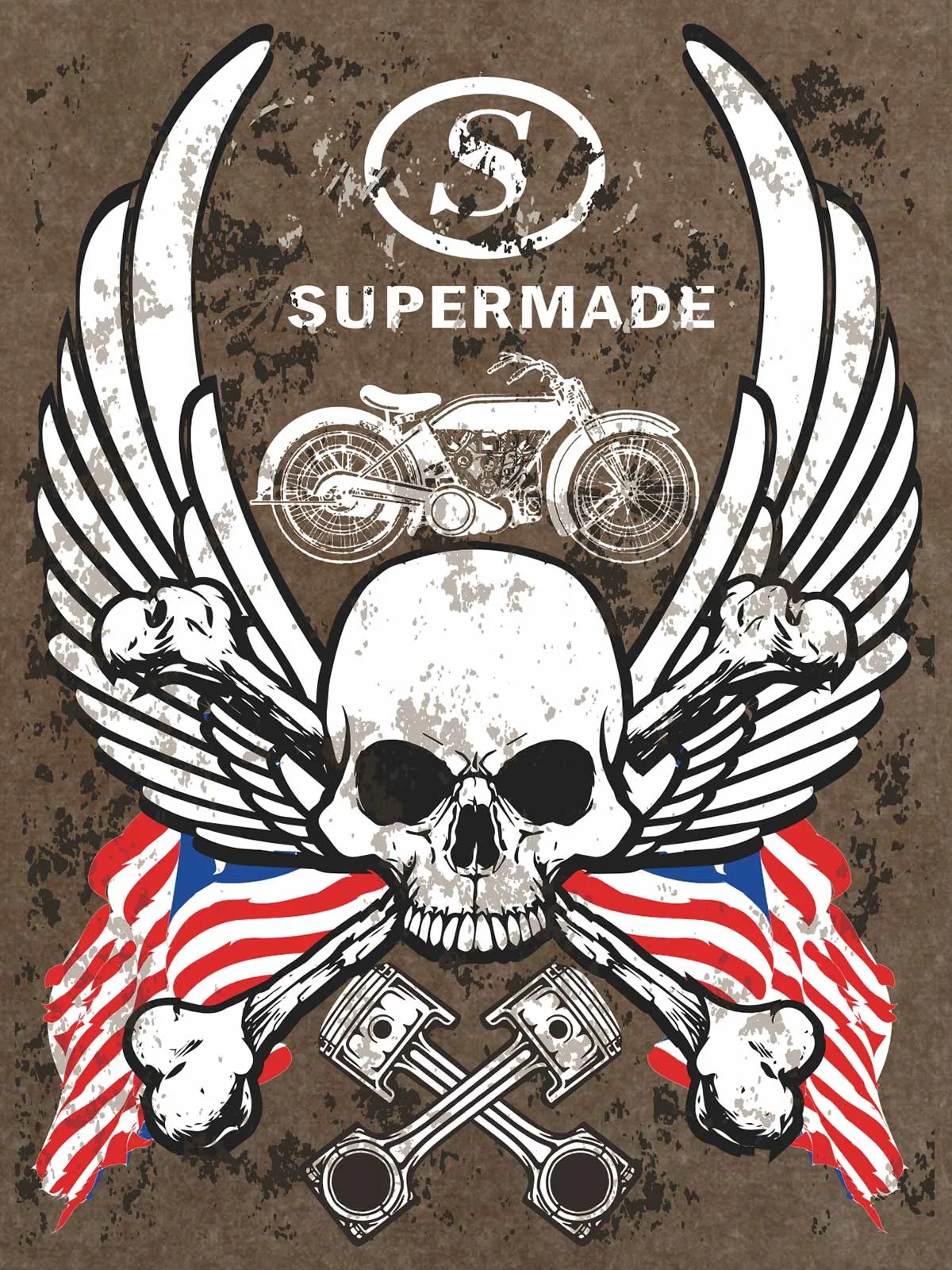 Orginal Skull Flag Independence Day T-shirt sold by Thesupermade product image thumbnail 5