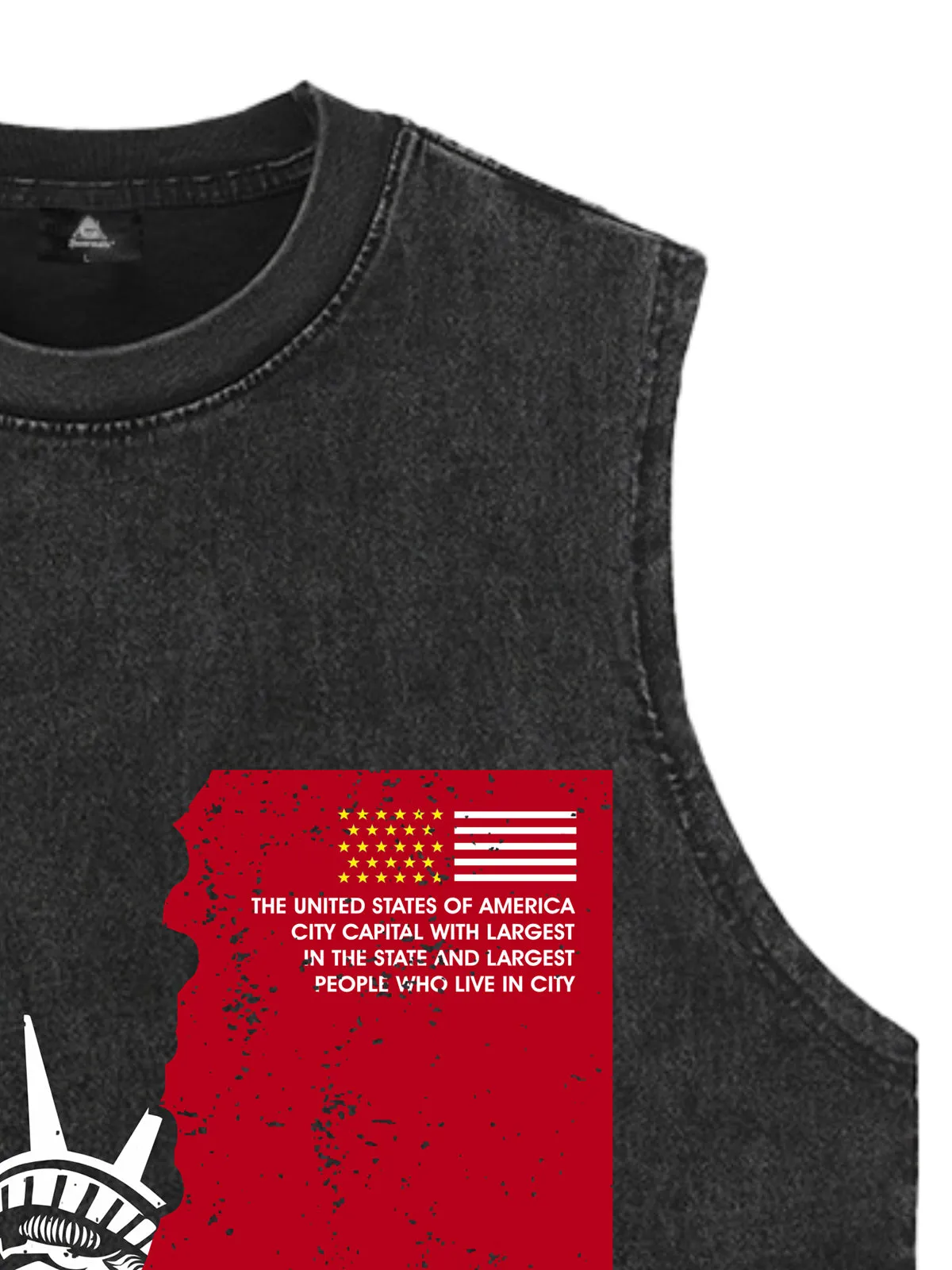Orginal Statue of Liberty Splicing Graffiti Independence Day Vest sold by Thesupermade product image thumbnail 5