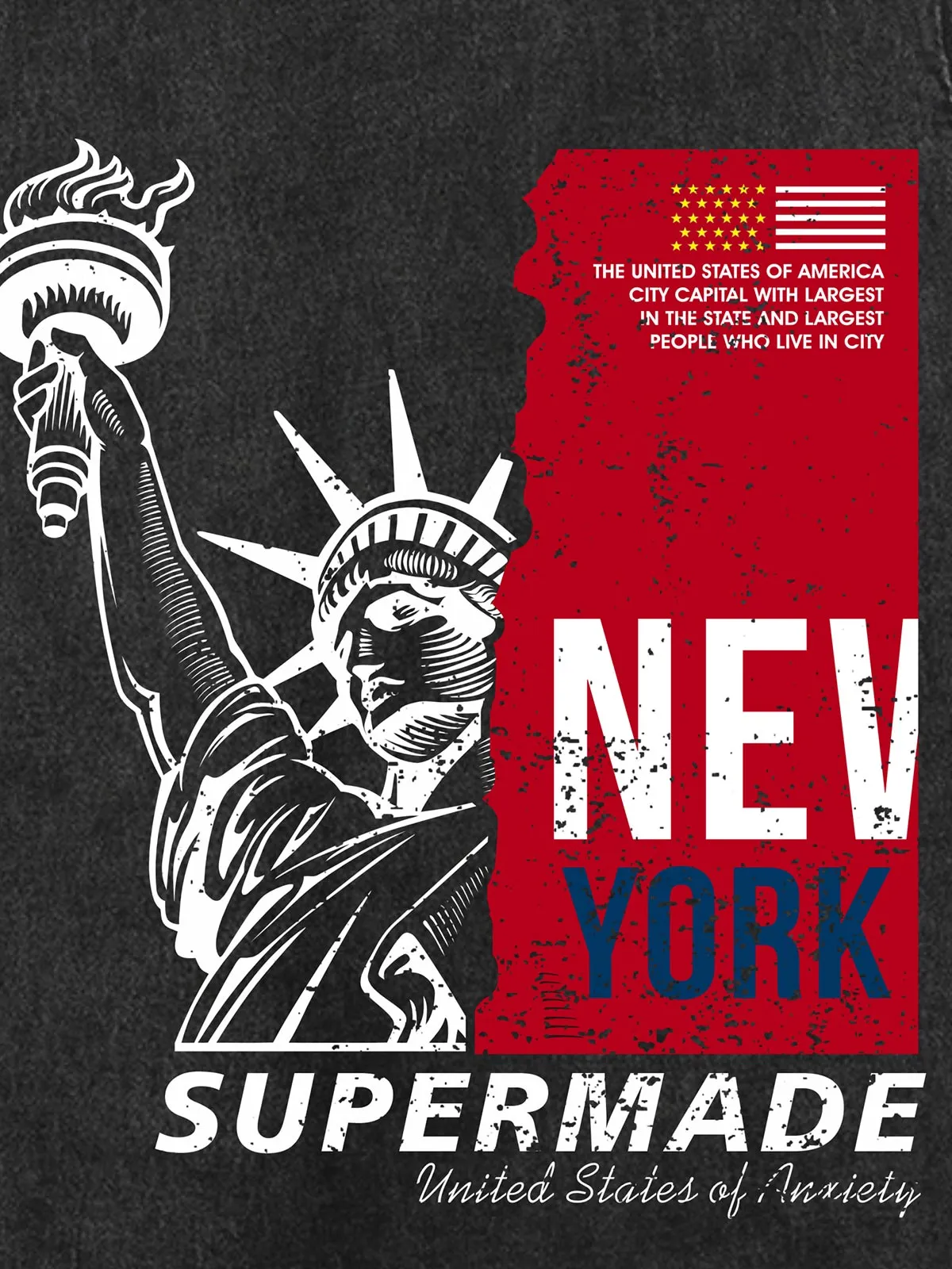 Orginal Statue of Liberty Splicing Graffiti Independence Day Vest sold by Thesupermade product image thumbnail 4