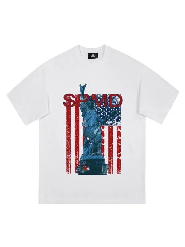 Original Rock Statue Of Liberty Print T-shirt sold by Thesupermade