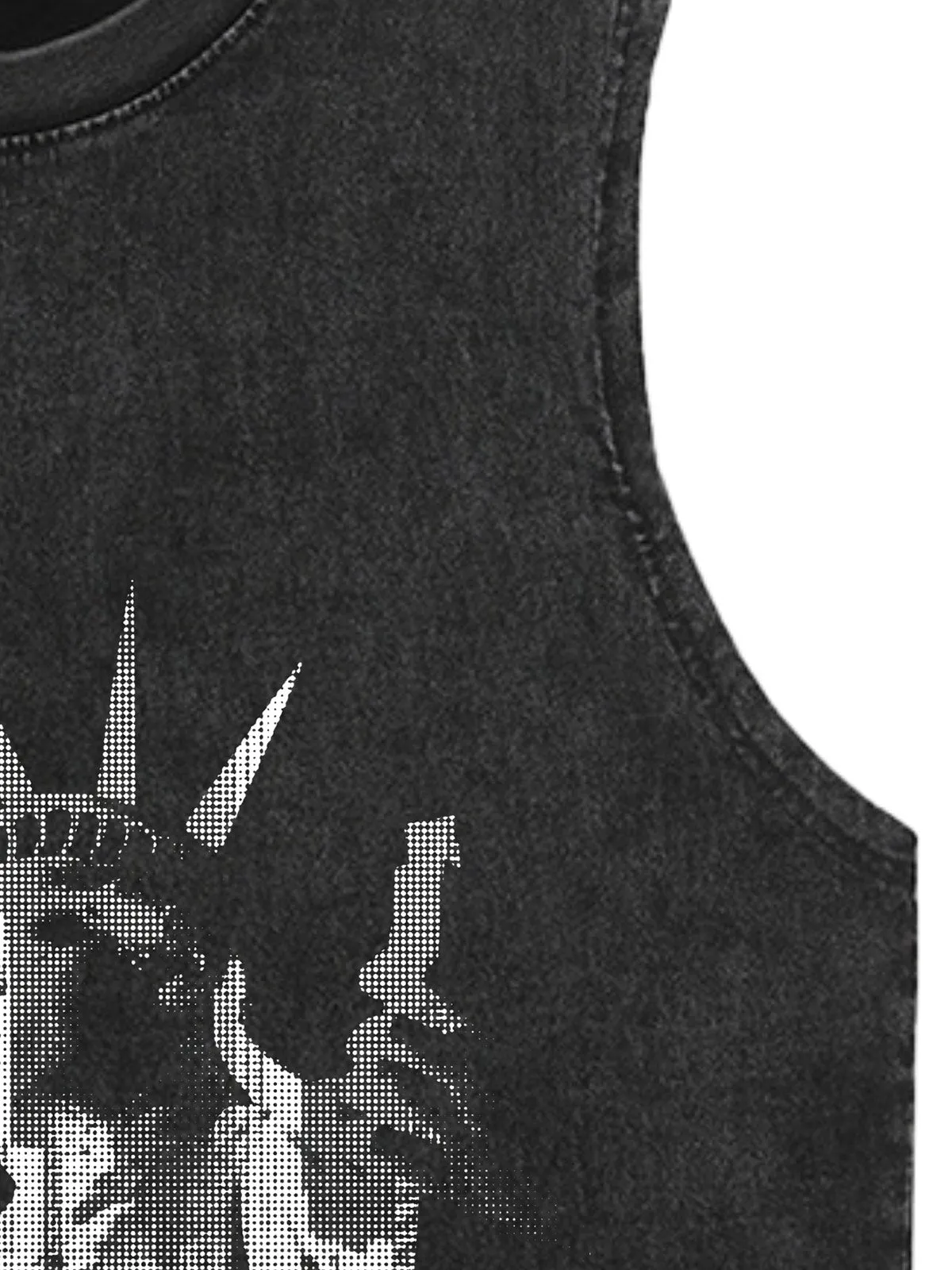 Original Stylish Graphic Tank Top Sleeveless Denim Vest sold by Thesupermade product image thumbnail 4