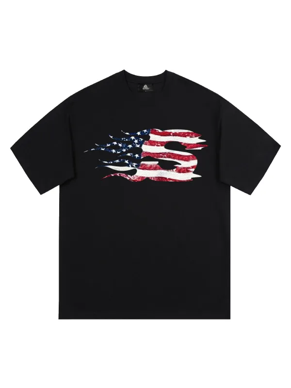 Original Patriotic Flame Graphic T-Shirt sold by Thesupermade
