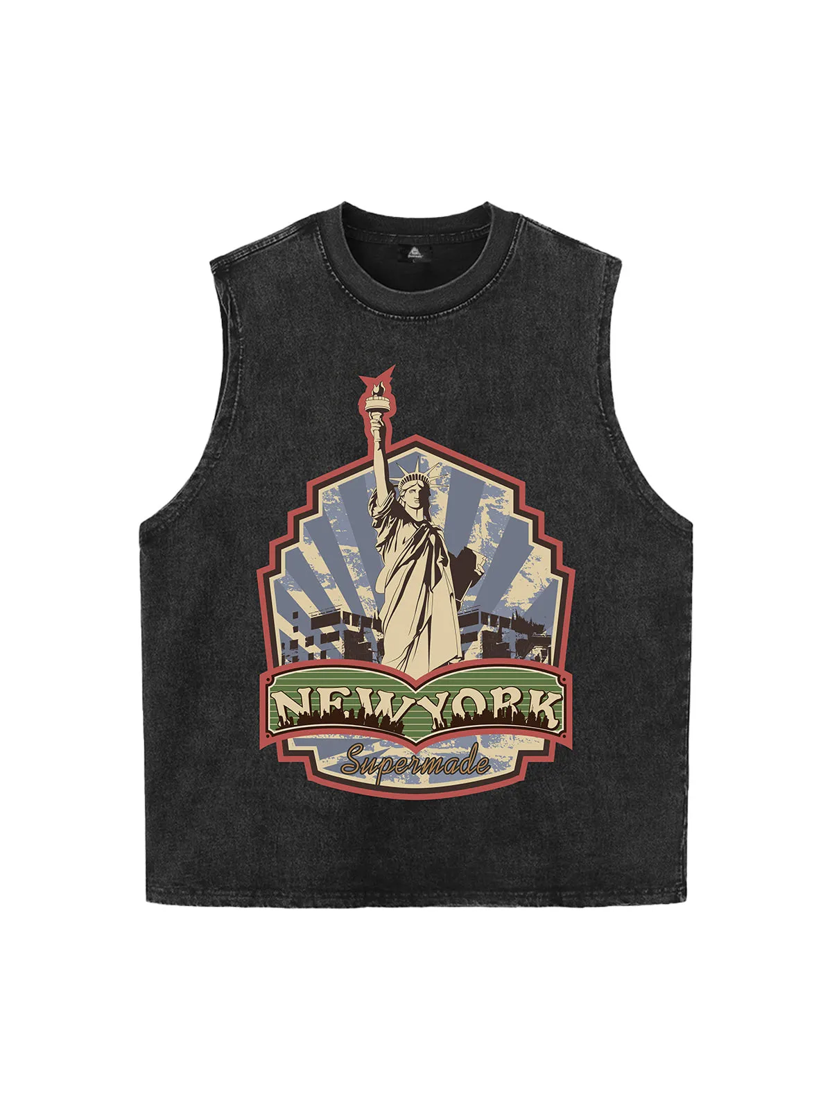 Original Street Statue Of Liberty Print Vest - 2531 sold by Thesupermade