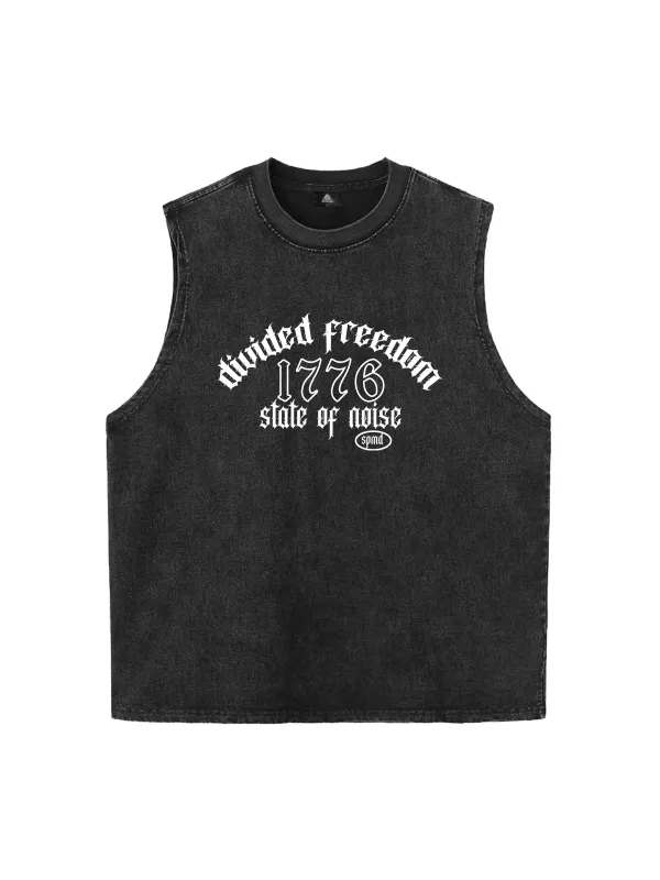 Orginal 1776 Lettering Print Vest sold by Thesupermade