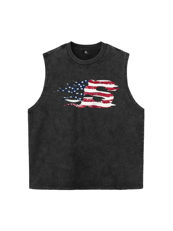 Original Patriotic Flame Graphic Tank Top sold by Thesupermade