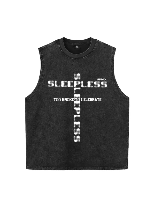 Orginal Phantom Letter Cross Print Vest sold by Thesupermade