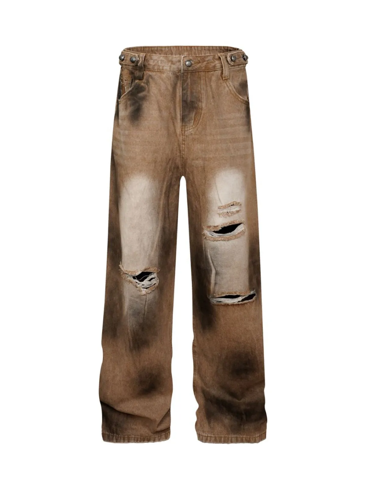 Street Ripped Dirty Dye Jeans sold by Thesupermade product image thumbnail 2