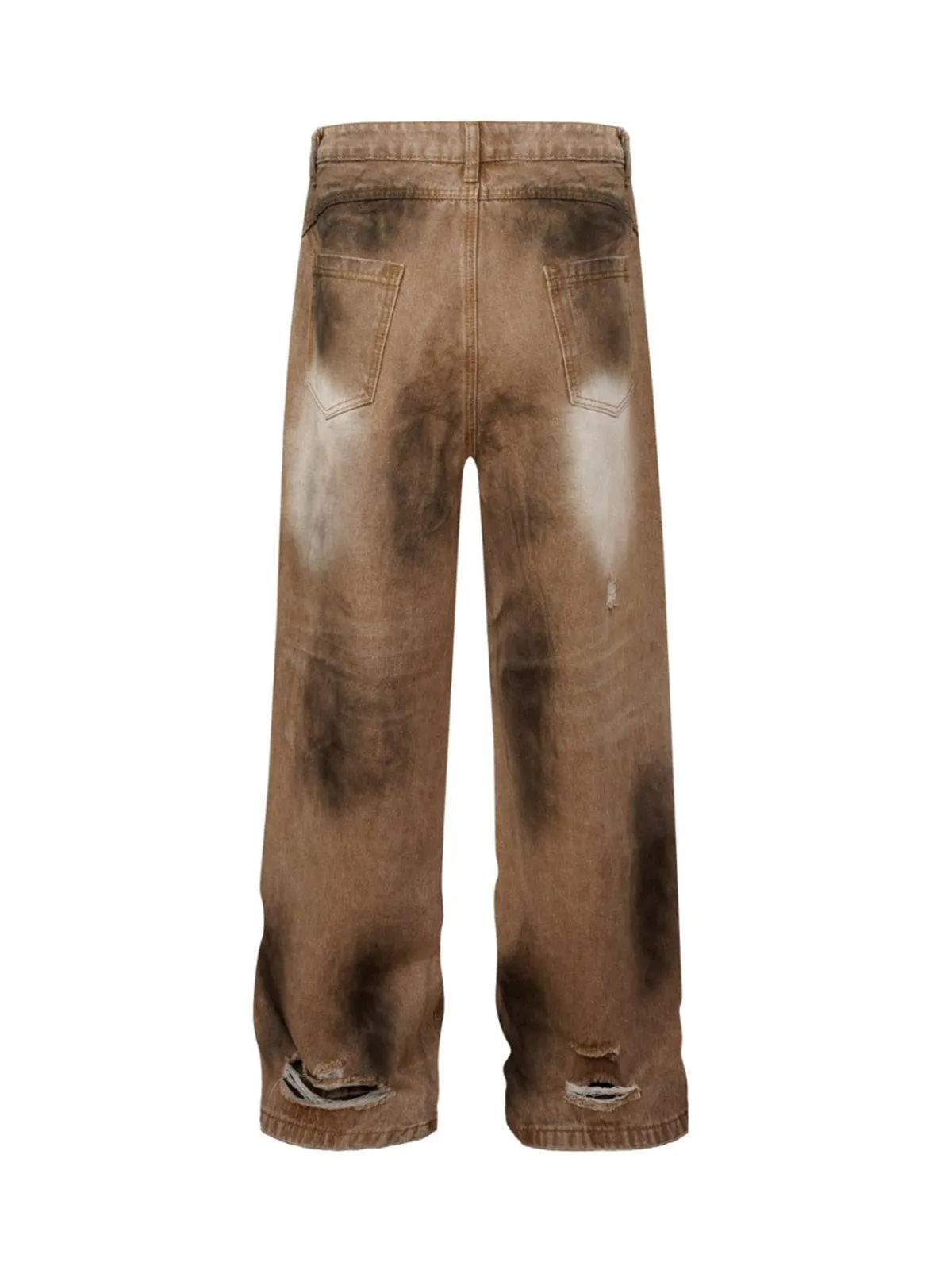 Street Ripped Dirty Dye Jeans sold by Thesupermade product image thumbnail 4