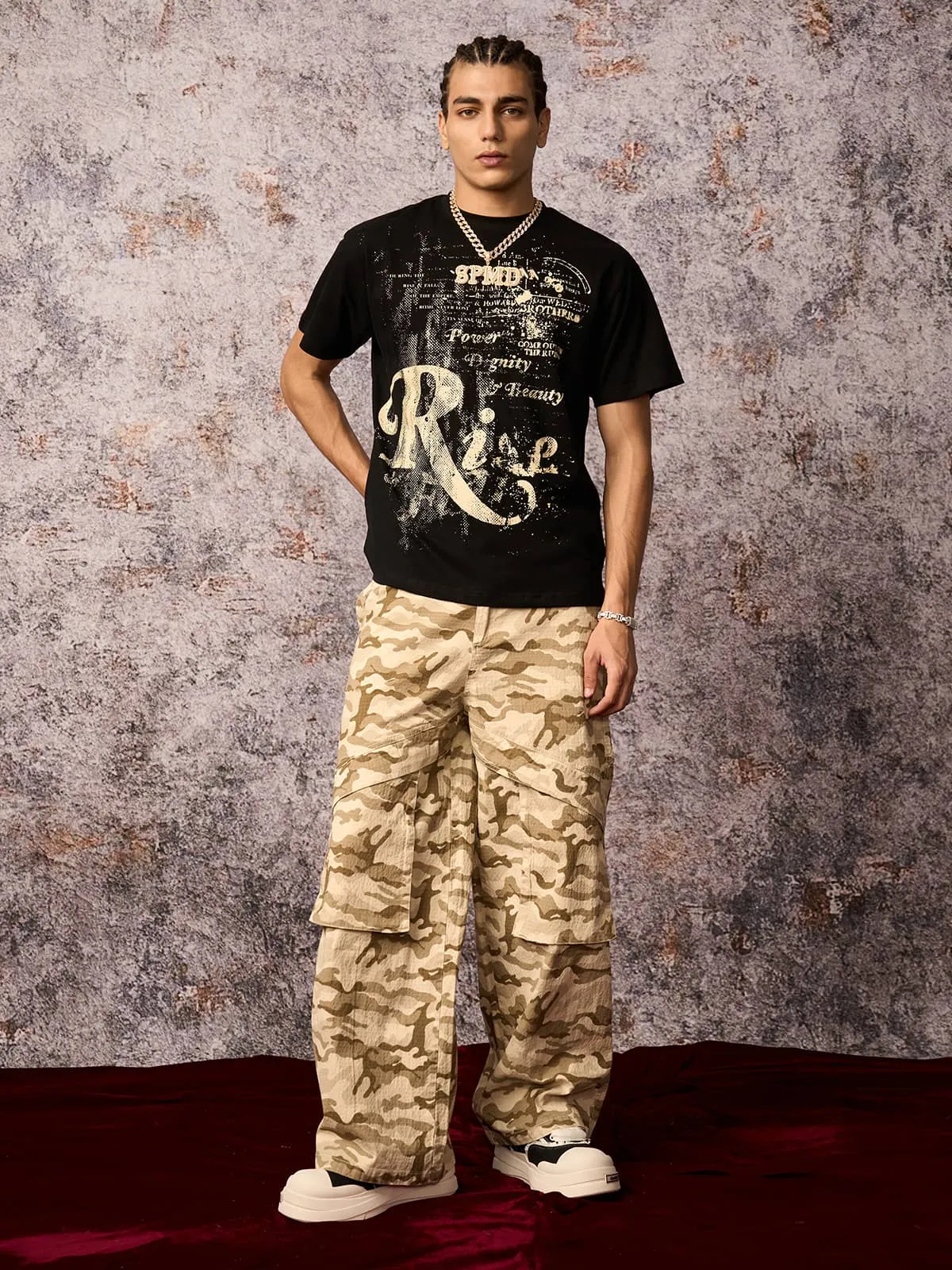 Camouflage Multi-Pocket Cargo Pants sold by Thesupermade product image thumbnail 4