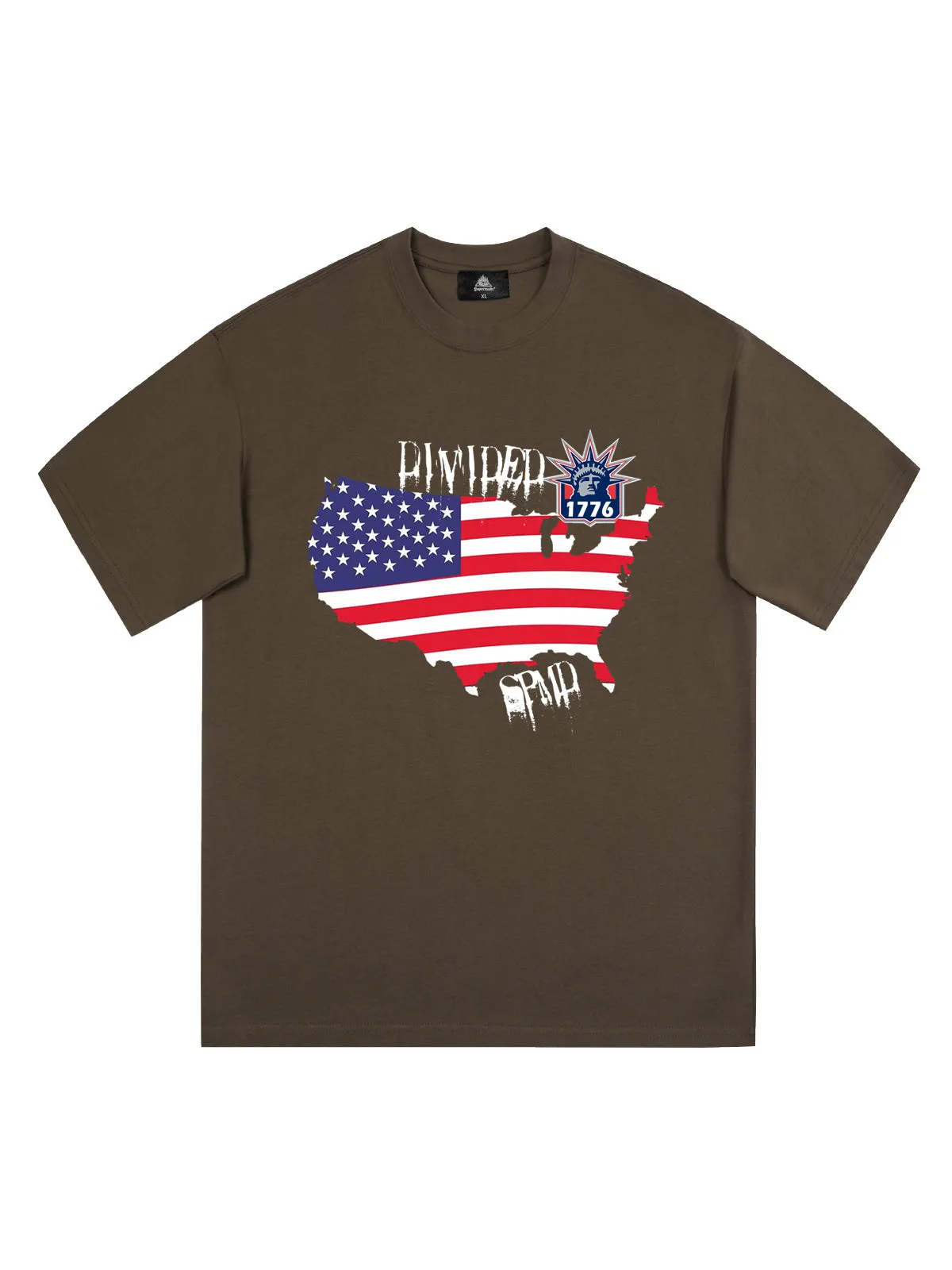 Original Creative Map Flag Print T-Shirt sold by Thesupermade product image thumbnail 4