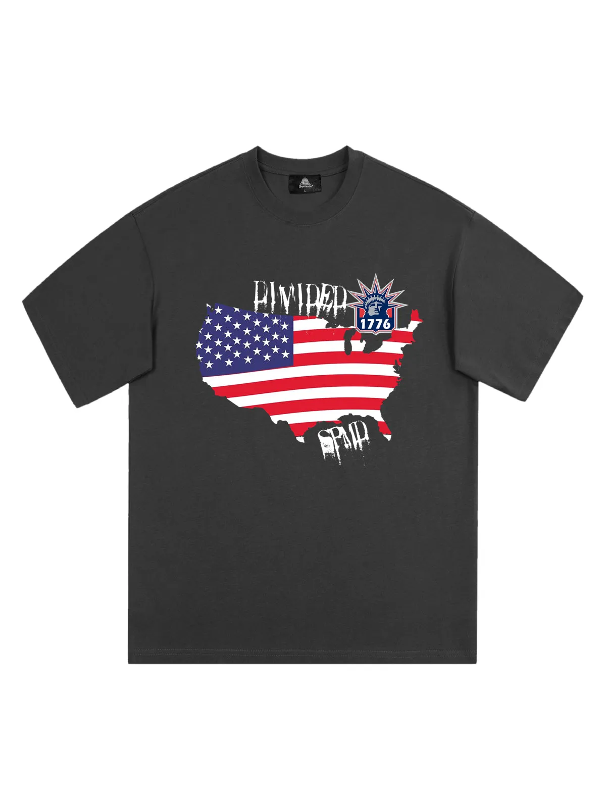 Original Creative Map Flag Print T-Shirt sold by Thesupermade product image thumbnail 5