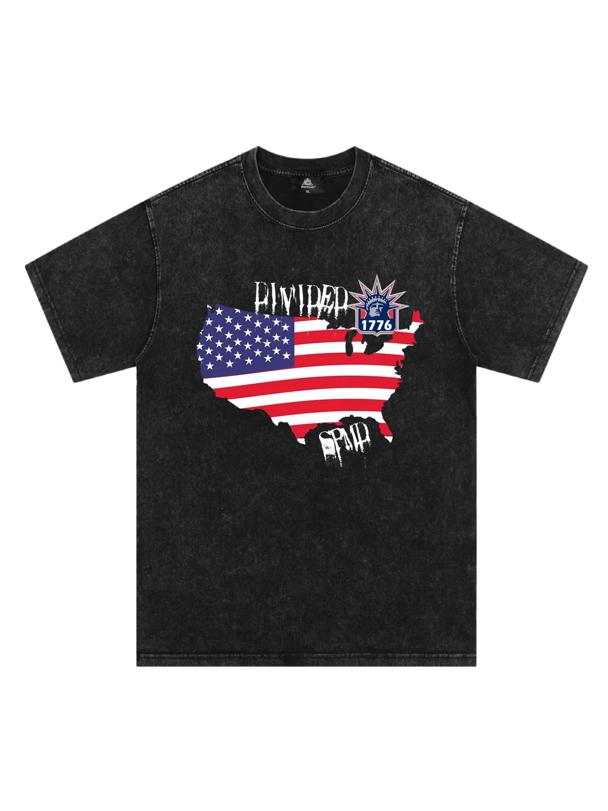 Original Creative Map Flag Print T-Shirt sold by Thesupermade product image thumbnail 3