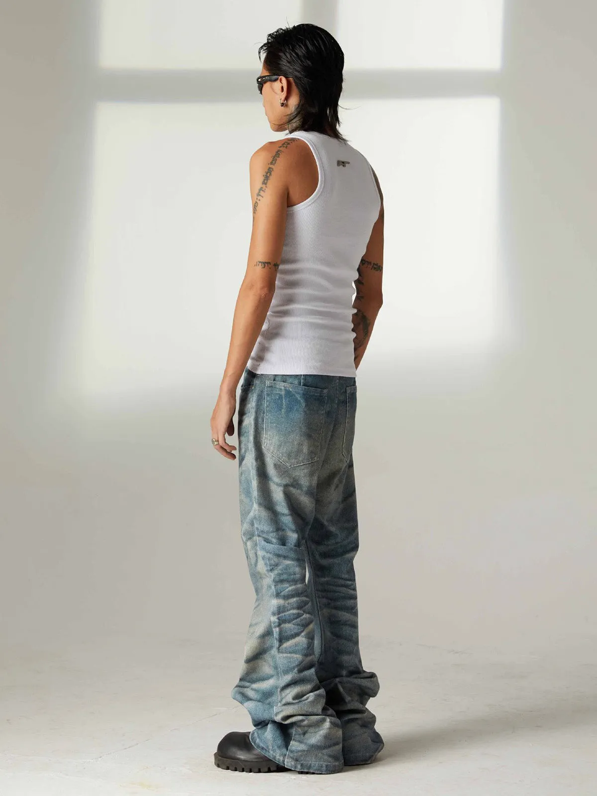 Street Heavy Rhinestone Threaded Vest sold by Thesupermade product image thumbnail 4