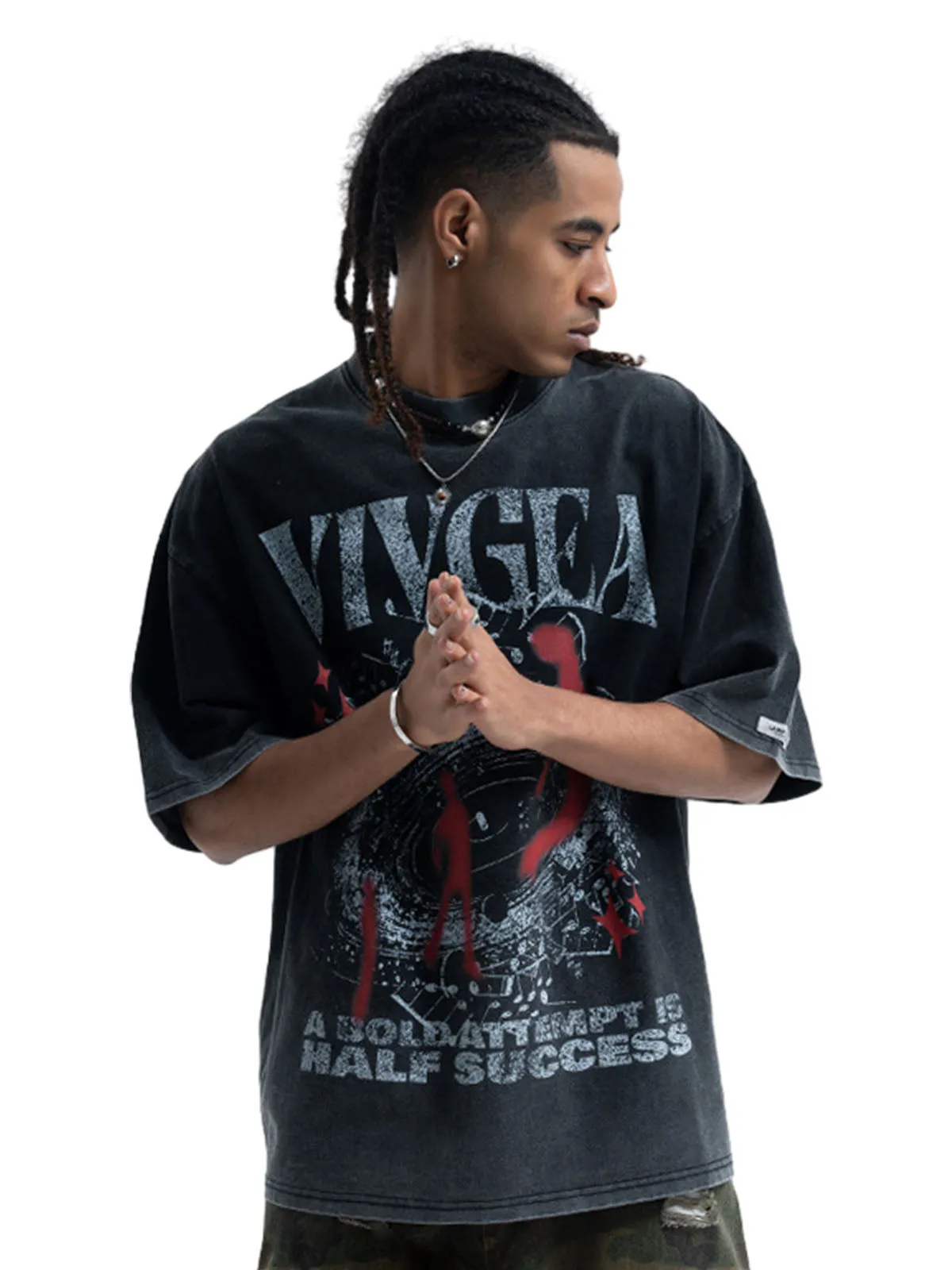 Washed Oversized Graphic T-Shirt sold by Thesupermade product image thumbnail 4