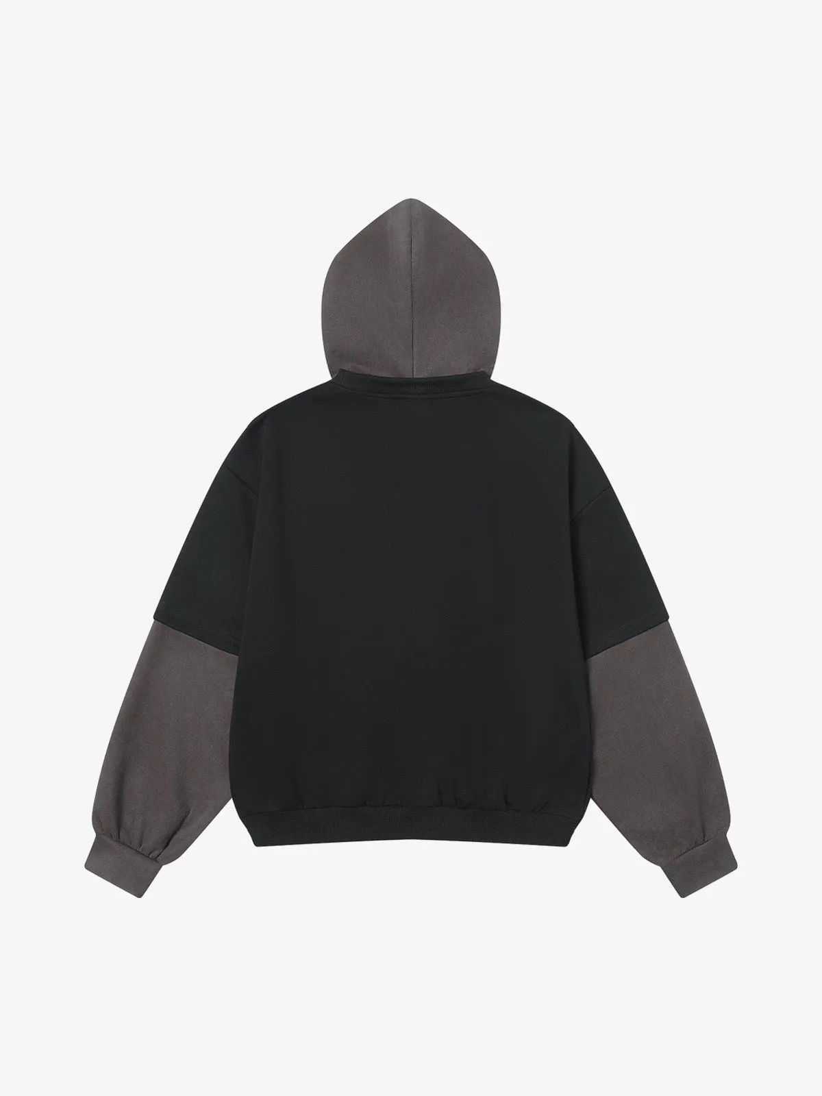 Street Faux Two-Piece Suede Hoodie sold by Thesupermade product image thumbnail 2