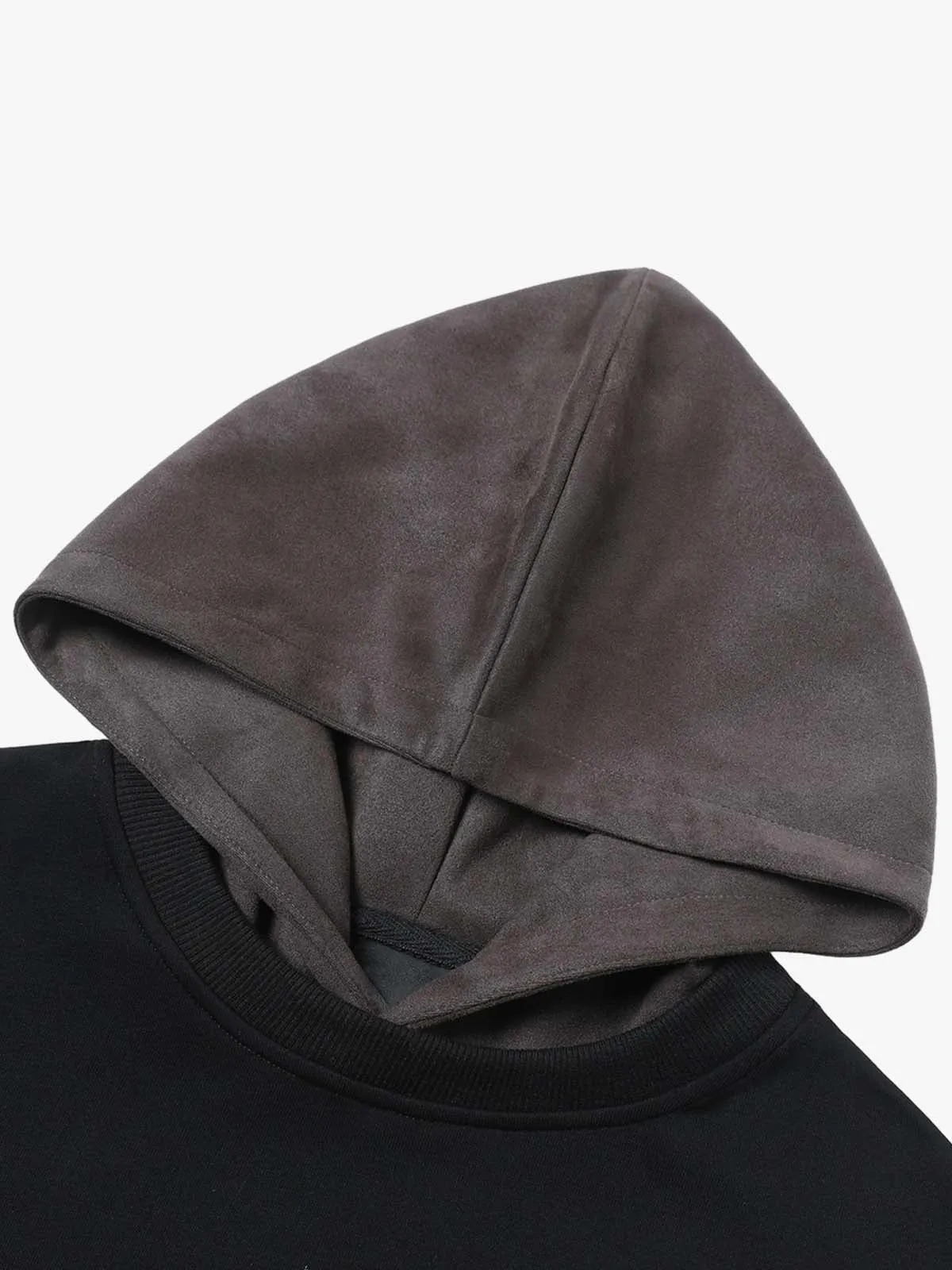 Street Faux Two-Piece Suede Hoodie sold by Thesupermade product image thumbnail 3