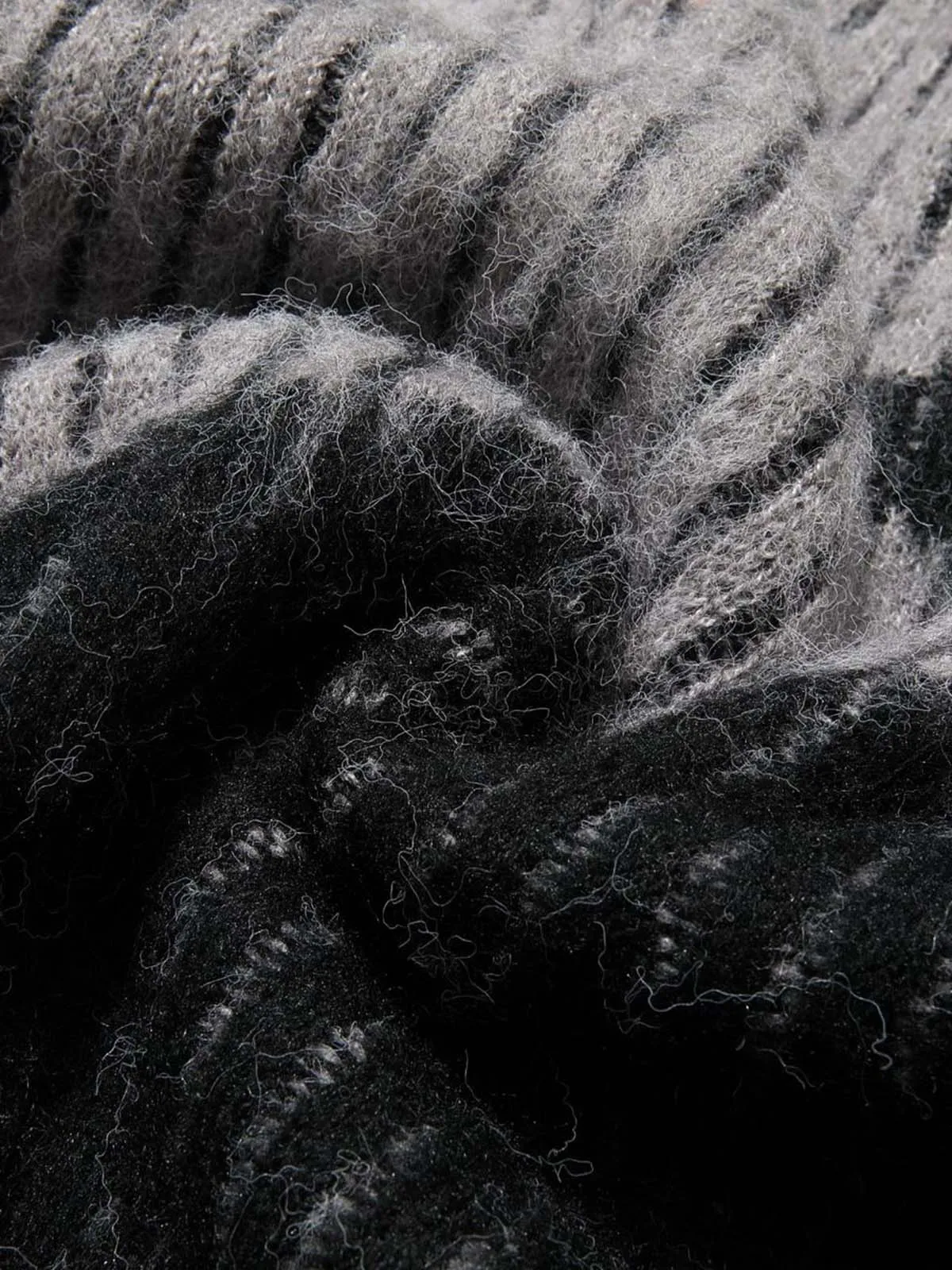 Knitted Fleece Cardigan Irregular Pattern Sweater sold by Thesupermade product image thumbnail 4