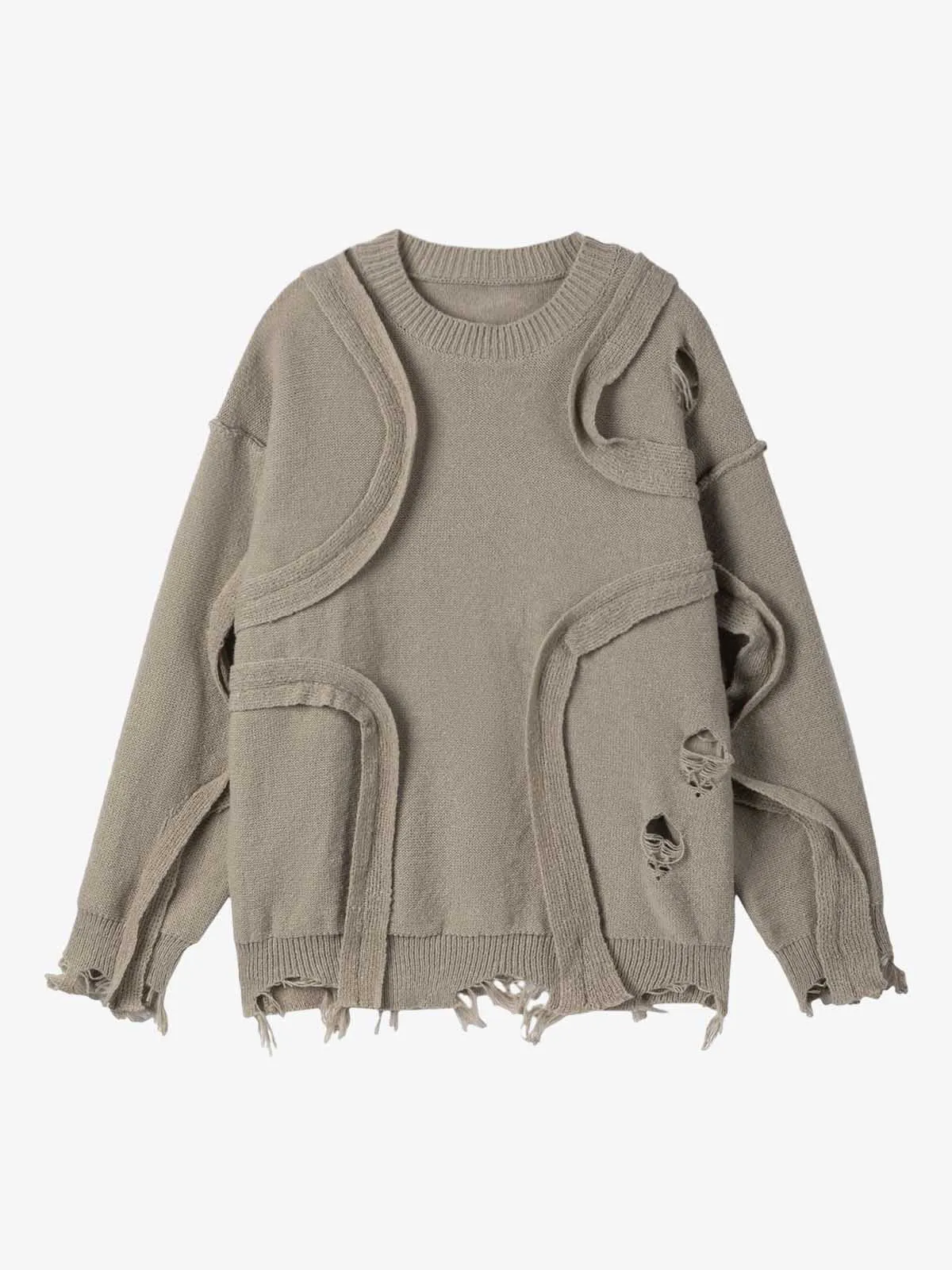 Vintage Ripped Patchwork Shabby Sweater sold by Thesupermade