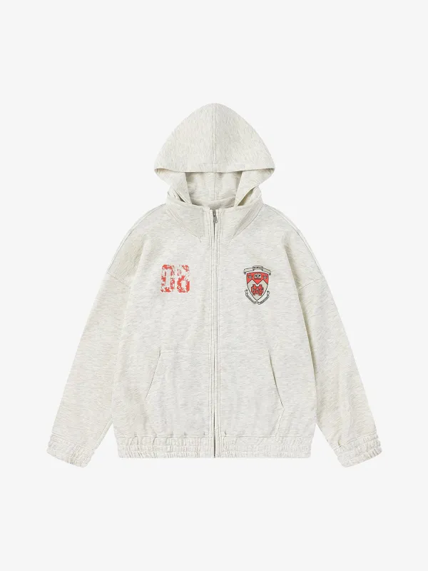 Retro Embroidered College Detachable Hoodie sold by Thesupermade