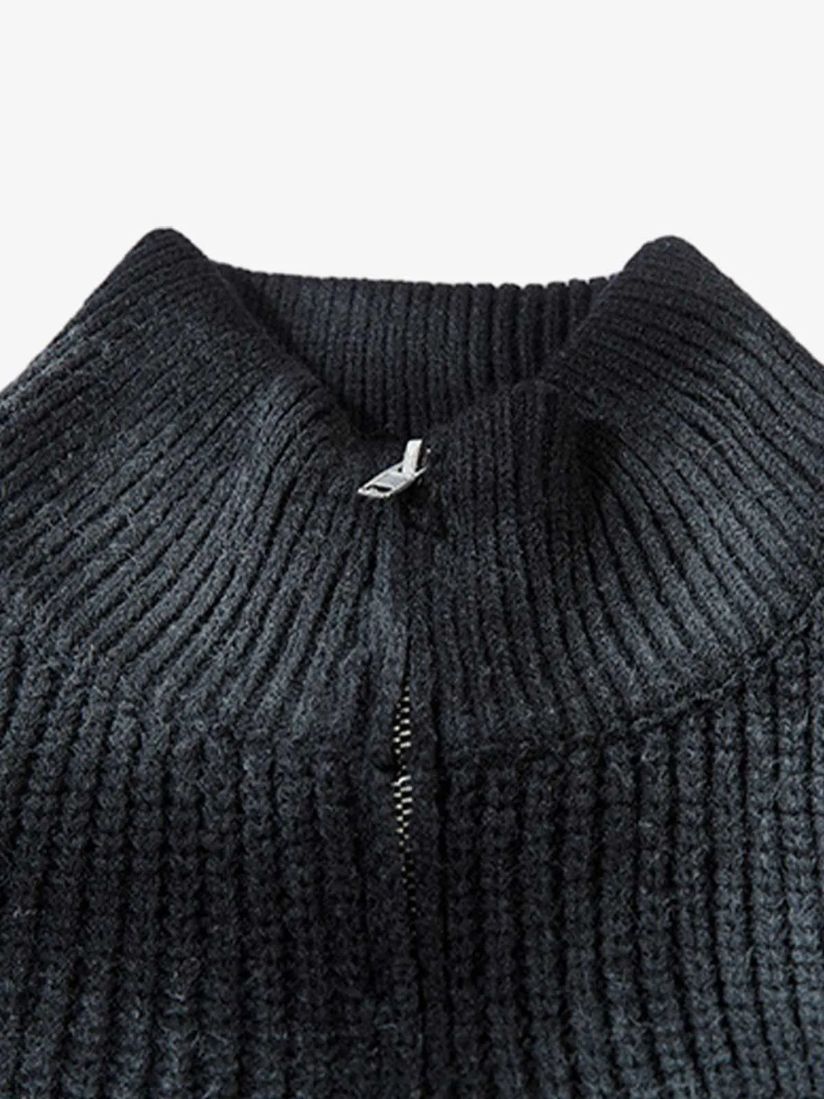 Ribbed Knit Dirty Dyed Embroidery Cross Sweater - 2465 sold by Thesupermade product image thumbnail 5