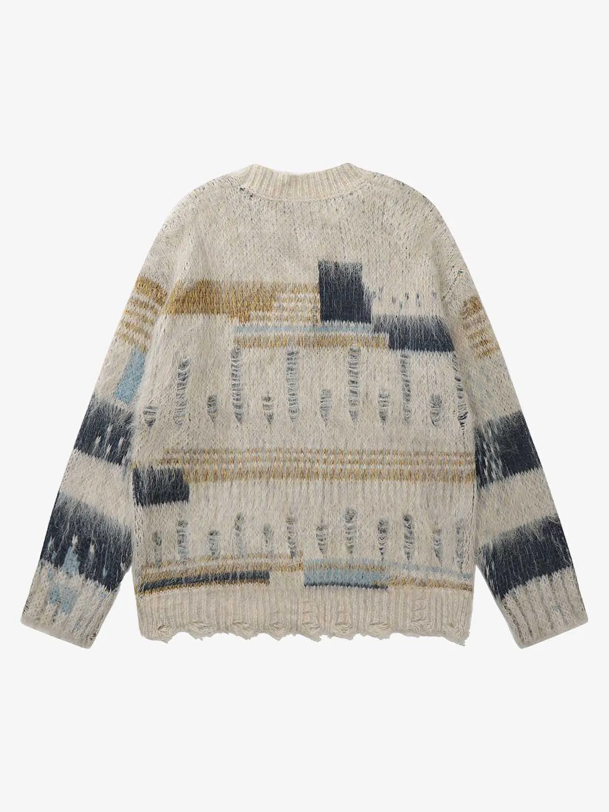 Geometric Irregular Striped Sweater sold by Thesupermade product image thumbnail 2