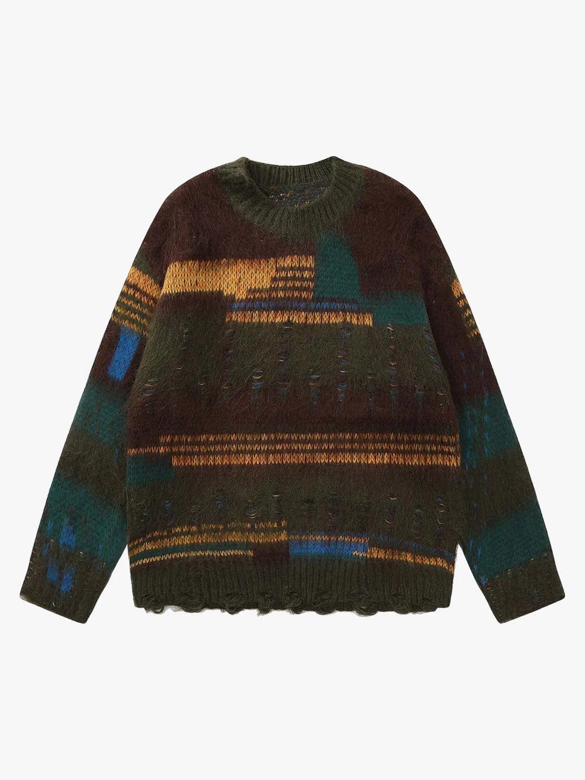 Geometric Irregular Striped Sweater sold by Thesupermade product image thumbnail 3