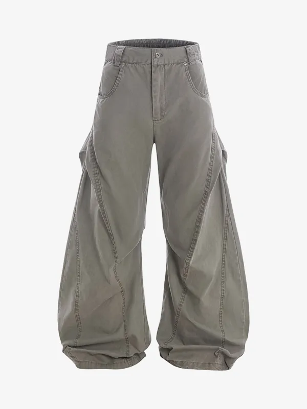 Vintage Distressed Pleated Barrel Pants sold by Thesupermade