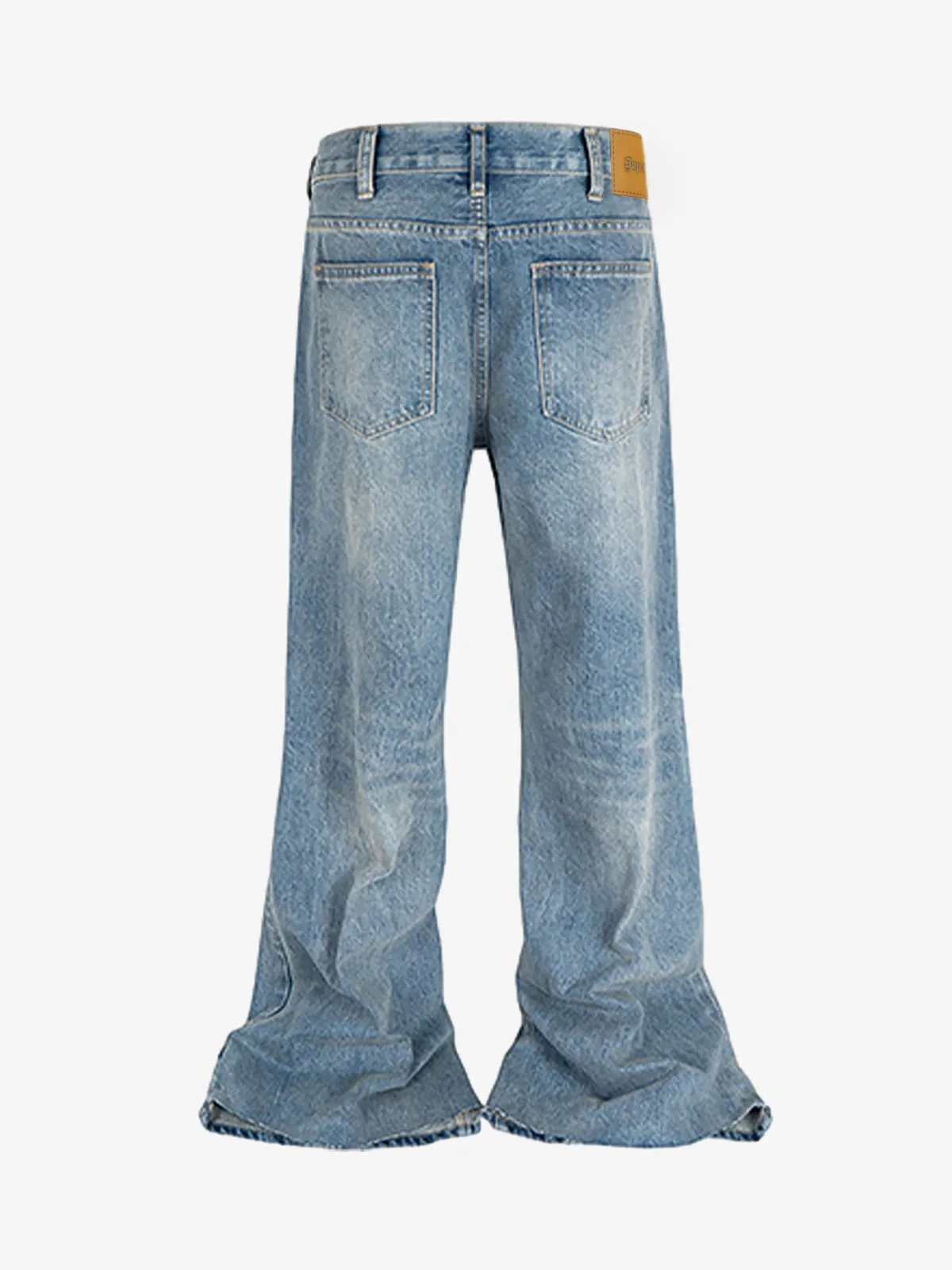 Washed Whitened Flared Jeans sold by Thesupermade product image thumbnail 5