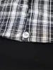 Detachable Badge Hooded Plaid Cape T-shirt sold by Thesupermade